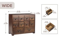 Traditional Card Catalog Solid Wood Small Chinese Medicine Small Curio Cabinet l