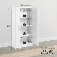 Gabinete De Almacenamiento Para Baño Armario Cocina Despensa Organizador Madera