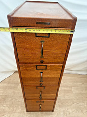 Antique Tiger Oak Filing Cabinet H.S Crocker San Francisco four Drawers c1905