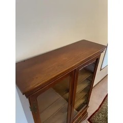 Turn of the Century 2 Door Five Shelf Bookcase & Drawers in Art Nouveau Design