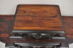Victorian Ebonized Rosewood Figural Carved Parlor Cabinet attr. Pottier & Stymus