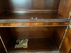 1980s Councill Craftsman Regency Style Flame Mahogany Curio China Display Cabine