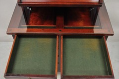 Antique General Optical Mahogany Ophthalmic Cabinet Roll Top Medical Work Desk