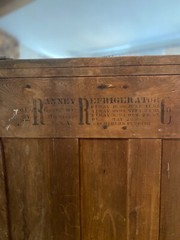 VICTORIAN OAK FLORAL CARVED ICE CHEST WITH ZINC LINING & PHOENIX HEAD HARDWARE