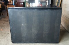 Modern Black Marble Corner TV Console Cabinet Bookshelf Boomerang Display 44″