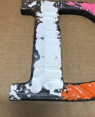 Decorative Salvaged Tin Ceiling 8″ Patchwork Mix Color Letter D Metal 613-26B