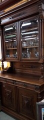 ANTIQUE CHINA CABINET HUTCH EARLY 1900’S LARGE AND HEAVY 3 PIECES
