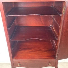 Edwardian Style Mahogany Music Cabinet Marquetry Inlay Cabriole Legs Bar Cabinet