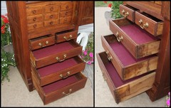 Antique Oak Dentist Dental Cabinet Medical Storage & Files Harvard Co. Canton OH