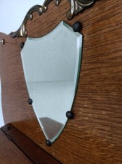 small hanging Cabinet for keys Hallway Coat rack Wood Antique Shaving Combs Cabi