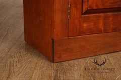 D.R. Dimes Cherry Two Piece Step Back Country Hutch Cabinet