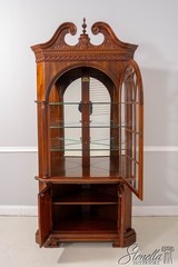 71224: HITCHCOCK Mahogany Georgian Style Lighted Corner Cabinet