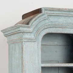 Early 19th Century Swedish Blue Painted Pine Display Cabinet