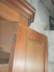 Antique Primitive Corner Cupboard Cabinet Panel 4 Door Pine Rustic