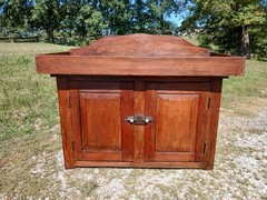Antique Early Pennsylvania Primitive Cherry Dry Sink Hand Crafted 1840s Era