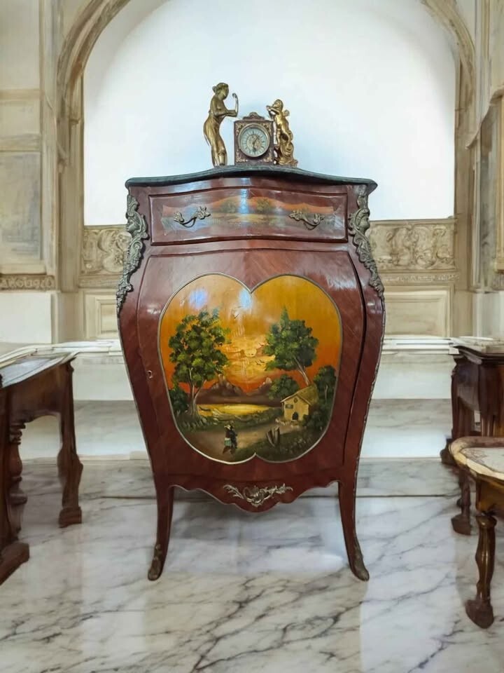 Antique Furniture Louis the 16th Commode Rustic Scenery