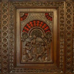 Antique Carved Breton Buffet Cabinet, French, Sideboard, Oak, Circa 1880