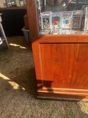 vintage antique Mahogany display Cabinet pharmacy c1870 CT 72/37/13” – 3 shelves