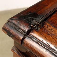 Antique Baroque Chest Walnut Chestnut Italy XVIII Century