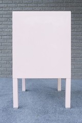 Mid Century Deco Pink Simmons Furniture Metal Two Drawer Cabinet