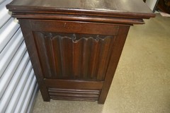 Antique 19th Century Neo-Gothic Oak Buffet Sideboard Cabinet Victorian Carved