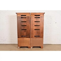 Ethan Allen French Louis Philippe Solid Carved Maple Bookcase or Media Cabinet