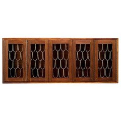 Rare and Early Walnut Wall Hanging Cabinet by Paul Evans and Phillip Powell