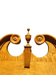 FEDERAL STYLE TIGER MAPLE TWO PIECE CORNER CABINET WITH ARCHED DOOR & BOLD GRAIN