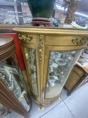 62863 Gold Decorator Bow Glass Curio China Cabinet