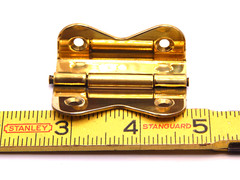 Hoosier Cabinet Brass Hinge For Lower Door Polished Pair