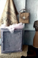 Vintage Painted Cupboard Cabinet Meat Safe Distressed Pink Grey Steel Mesh Door