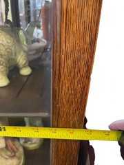Superb Quality Solid Oak Carved American Display Cabinet.