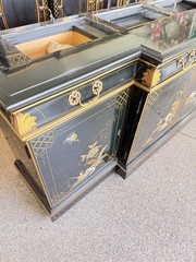 Karges Chinoiserie Decorated Breakfront China Display Cabinet