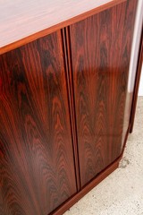 Mid Century Danish Modern Credenza Sideboard Rosewood Tambour Door Drawers Mcm