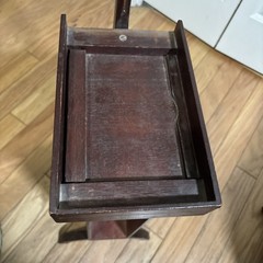 Vintage 30″ w/ Handle Telephone Stand / Table W/ Directory Book Shelf Valet Wood