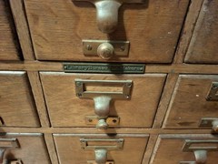 Antique Wood Oak Library Bureau Solemakers 9 Drawer Card Catalog File