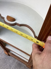 Antique Corner Cabinet Wood Painted 80” T 24” L 10”D Unique From England