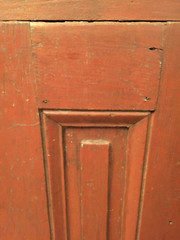antique country painted cupboard cabinet primitive 1800 pine glass door hutch