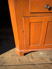 antique corner cupboard cabinet 2pc Farmhouse Country Clean 1800 refinished