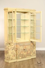 Drexel ‘Et Cetera’ Chinoiserie Decorated Breakfront China Cabinet