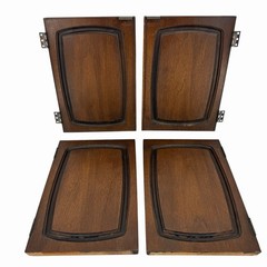 Mid-Century Modern Broyhill Emphasis Walnut Storage Cabinet Doors Set Of 4