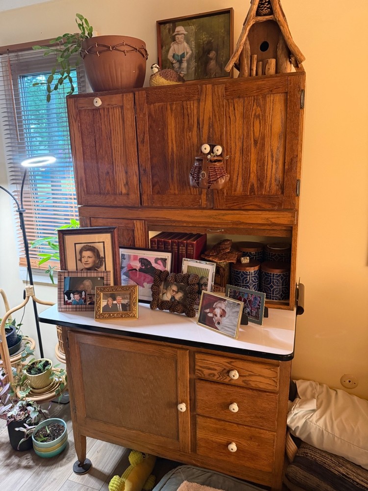 Hoosier Antique Wooden Kitchen Cabinet