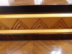 ART DECO SIDEBOARD / BAR WITH DRAWERS WALNUT MAPLE BRONZE FRANCE CIRCA 1930