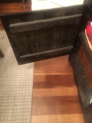Original Monterey Furniture “Buffet” “16Tile Top” Iron Trim Dark Wood Finish