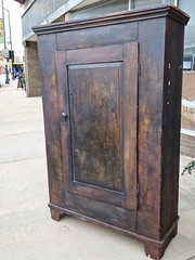 18th century antique American primitive cupboard cabinet from Salem