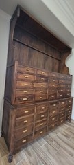 Large Antique Apothecary Case Cabinet 45 drawers