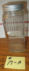 HOOSIER CABINET ORIGINAL SQUARE SPICE JAR LOT # 17-A
