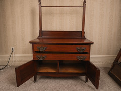 Versatile Antique Cherry Finished Cabinet 2 drawers with 2 cabinet doors below