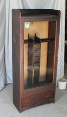 Antique Oak Mission Gun Cabinet – original finish