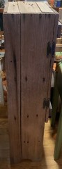 Primitive Country Style Hand Painted 1 Door Cupboard Cabinet W/ 2 Shelves
